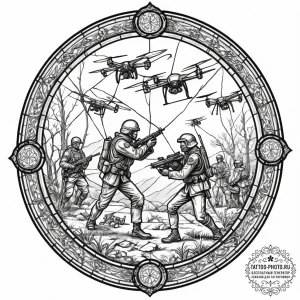 Tattoo design, a stained glass window, depict... - эскиз тату (№1751483309_0, 02.07.2025 19:08) — tattoo-photo.ru