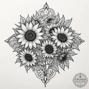 Tattoo design, a drone's shadow passing over... - эскиз тату (№1751485363_0, 02.07.2025 19:42) — tattoo-photo.ru