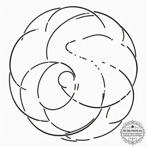 Tattoo design, handpoke style, two intersecti... - эскиз тату (№1751486918_0, 02.07.2025 20:08) — tattoo-photo.ru