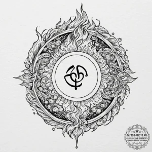 Tattoo design, a diagram of the four classica... - эскиз тату (№1751487327_0, 02.07.2025 20:15) — tattoo-photo.ru
