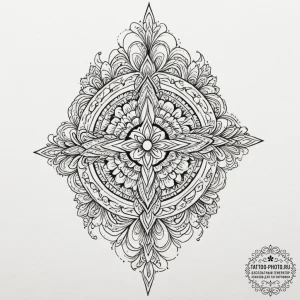 Tattoo design, handpoke style, a simple equal... - эскиз тату (№1751487735_0, 02.07.2025 20:22) — tattoo-photo.ru