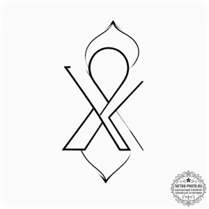 Tattoo design, handpoke style, a plus and a m... - эскиз тату (№1751489556_0, 02.07.2025 20:52) — tattoo-photo.ru