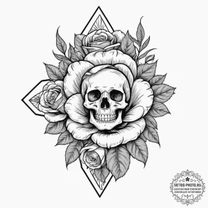 Tattoo design, handpoke style, a kitchen knif... - эскиз тату (№1751492288_0, 02.07.2025 21:38) — tattoo-photo.ru