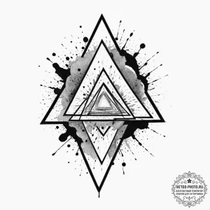 Tattoo design, a chaotic splash of black ink,... - эскиз тату (№1751492365_0, 02.07.2025 21:39) — tattoo-photo.ru