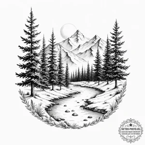 группа 10: abstract nature & minimalist lands... - эскиз тату (№1751492527_0, 02.07.2025 21:42) — tattoo-photo.ru