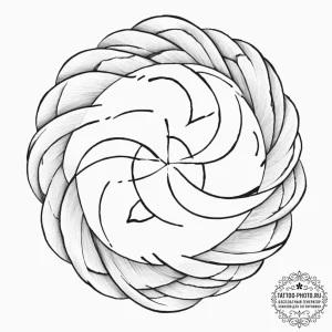 Tattoo sketch — three interlocked rune circle... - эскиз тату (№1751493435_0, 02.07.2025 21:57) — tattoo-photo.ru