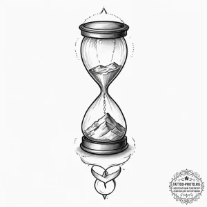 Tattoo design, handpoke style, a cursor turni... - эскиз тату (№1751498283_0, 02.07.2025 23:18) — tattoo-photo.ru
