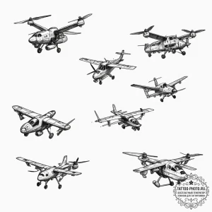 Tattoo design, life cycle of a drone, from as... - эскиз тату (№1751499916_0, 02.07.2025 23:45) — tattoo-photo.ru