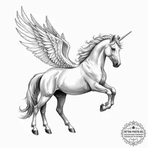 Pegasus - эскиз тату (№1751541669_0, 03.07.2025 11:21) — tattoo-photo.ru