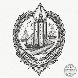 Tattoo design, a line of abstract, minimalist... - эскиз тату (№1751551234_0, 03.07.2025 14:00) — tattoo-photo.ru