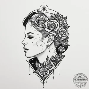Tattoo design, a soldier's silhouette filled... - эскиз тату (№1751553929_0, 03.07.2025 14:45) — tattoo-photo.ru