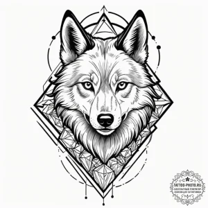 Tattoo design, fenrir trapped inside a cracki... - эскиз тату (№1751557321_0, 03.07.2025 15:42) — tattoo-photo.ru