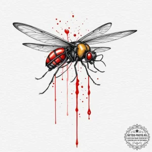 Tattoo design, a drone stylized as a mechanic... - эскиз тату (№1751558248_0, 03.07.2025 15:57) — tattoo-photo.ru