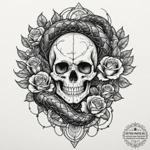 Tattoo design, a snake coiling around an arm,... - эскиз тату (№1751559956_0, 03.07.2025 16:25) — tattoo-photo.ru