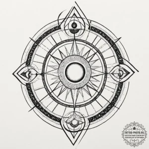 Tattoo design, a diagram of the philosopher's... - эскиз тату (№1751560622_0, 03.07.2025 16:37) — tattoo-photo.ru