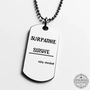 Tattoo design, a soldier's dog tag, but the n... - эскиз тату (№1751561115_0, 03.07.2025 16:45) — tattoo-photo.ru