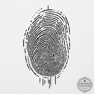 Tattoo design, a human fingerprint, the lines... - эскиз тату (№1751563602_0, 03.07.2025 17:26) — tattoo-photo.ru