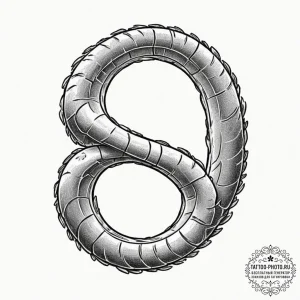 Tattoo design, a mobius strip made of a tank... - эскиз тату (№1751566212_0, 03.07.2025 18:10) — tattoo-photo.ru