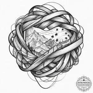 Tattoo design, national flags of different co... - эскиз тату (№1751576819_0, 03.07.2025 21:06) — tattoo-photo.ru
