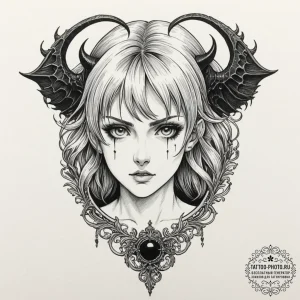 (aesthetic of berserk, claymore, devilman cry... - эскиз тату (№1751577074_0, 03.07.2025 21:11) — tattoo-photo.ru