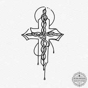 Tattoo design, a medic's cross symbol, formed... - эскиз тату (№1751579136_0, 03.07.2025 21:45) — tattoo-photo.ru