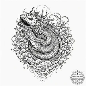 Tattoo design, handpoke style, a simplified f... - эскиз тату (№1751580162_0, 03.07.2025 22:02) — tattoo-photo.ru