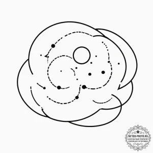 Tattoo design, handpoke style, a speech bubbl... - эскиз тату (№1751582305_0, 03.07.2025 22:38) — tattoo-photo.ru