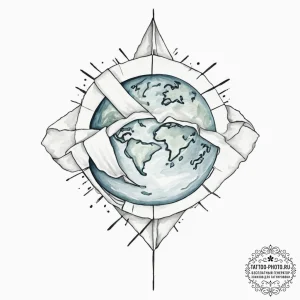 Tattoo design, a white flag of surrender, bei... - эскиз тату (№1751582478_0, 03.07.2025 22:41) — tattoo-photo.ru