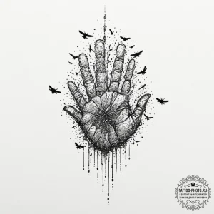 Tattoo design, a human fingerprint, the lines... - эскиз тату (№1751582561_0, 03.07.2025 22:42) — tattoo-photo.ru