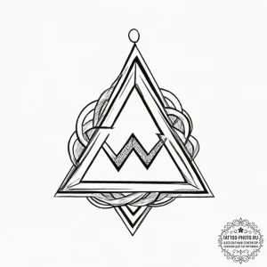 Tattoo design, the valknut symbol made of thr... - эскиз тату (№1751583420_0, 03.07.2025 22:57) — tattoo-photo.ru