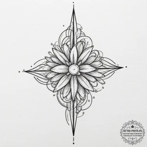 Tattoo design, handpoke style, a single, wobb... - эскиз тату (№1751584364_0, 03.07.2025 23:12) — tattoo-photo.ru