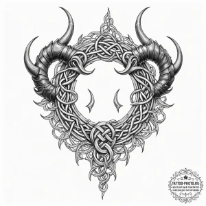 Tattoo design, the horns of odin symbol, made... - эскиз тату (№1751585826_0, 03.07.2025 23:37) — tattoo-photo.ru