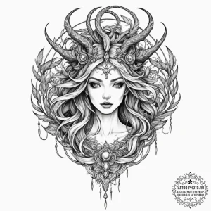 Tattoo design, a blackwork sleeve design that... - эскиз тату (№1751588882_0, 04.07.2025 00:28) — tattoo-photo.ru