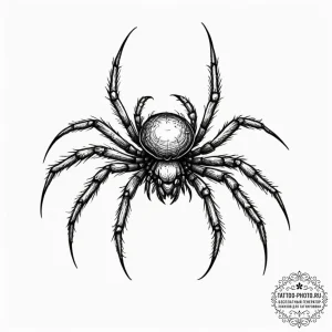 Tattoo design, handpoke style, a silly lookin... - эскиз тату (№1751588967_0, 04.07.2025 00:29) — tattoo-photo.ru