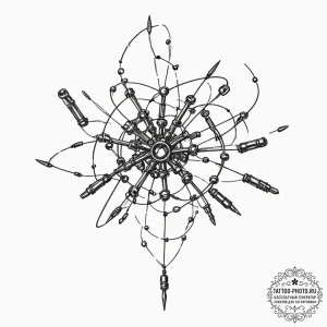 Tattoo design, the chemical structure of adre... - эскиз тату (№1751589750_0, 04.07.2025 00:42) — tattoo-photo.ru