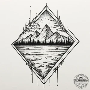 Tattoo design, a single piece of shrapnel, sh... - эскиз тату (№1751590095_0, 04.07.2025 00:48) — tattoo-photo.ru