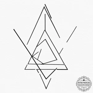 Tattoo design, handpoke style, a simple geome... - эскиз тату (№1751591942_0, 04.07.2025 01:19) — tattoo-photo.ru