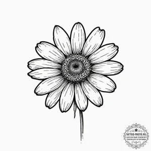 Tattoo design, handpoke style, a tiny, wilted... - эскиз тату (№1751594013_0, 04.07.2025 01:53) — tattoo-photo.ru