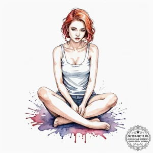 Tattoo design, handpoke style, a simple drawi... - эскиз тату (№1751597662_0, 04.07.2025 02:54) — tattoo-photo.ru