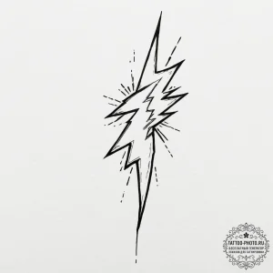 Tattoo design, handpoke style, a lightning bo... - эскиз тату (№1751598266_0, 04.07.2025 03:04) — tattoo-photo.ru