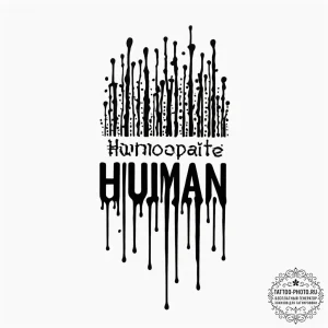 Tattoo design, a barcode that drips and melts... - эскиз тату (№1751599724_0, 04.07.2025 03:28) — tattoo-photo.ru