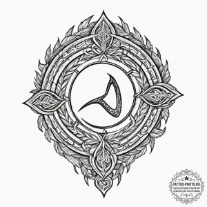 Tattoo design, a bindrune (custom rune combin... - эскиз тату (№1751601883_0, 04.07.2025 04:04) — tattoo-photo.ru
