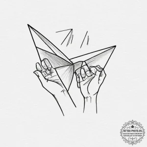Tattoo design, two hands, one sending a clear... - эскиз тату (№1751603690_0, 04.07.2025 04:34) — tattoo-photo.ru