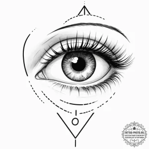 Tattoo design, handpoke style, a simplified e... - эскиз тату (№1751604120_0, 04.07.2025 04:42) — tattoo-photo.ru