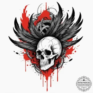 Tattoo design, a trash polka composition usin... - эскиз тату (№1751605493_0, 04.07.2025 05:04) — tattoo-photo.ru