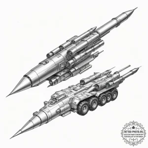 Category 3: steel & fire (artillery, missiles... - эскиз тату (№1751606280_0, 04.07.2025 05:18) — tattoo-photo.ru