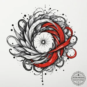 Tattoo design, two abstract brush strokes, on... - эскиз тату (№1751606935_0, 04.07.2025 05:28) — tattoo-photo.ru