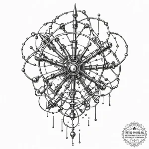 Tattoo design, the chemical structure of adre... - эскиз тату (№1751610046_0, 04.07.2025 06:20) — tattoo-photo.ru