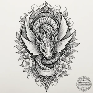 Tattoo design, a cicada, its wings are made o... - эскиз тату (№1751610735_0, 04.07.2025 06:32) — tattoo-photo.ru