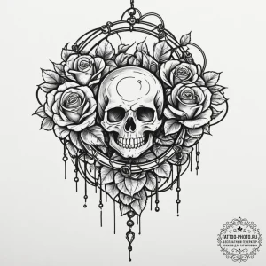 Tattoo design, a marionette, its strings are... - эскиз тату (№1751611851_0, 04.07.2025 06:50) — tattoo-photo.ru